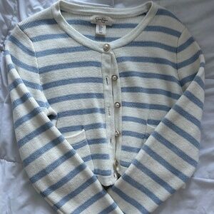 Baby blue striped cardigan